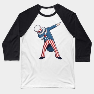 Dabbing Uncle Sam 4th of July Baseball T-Shirt